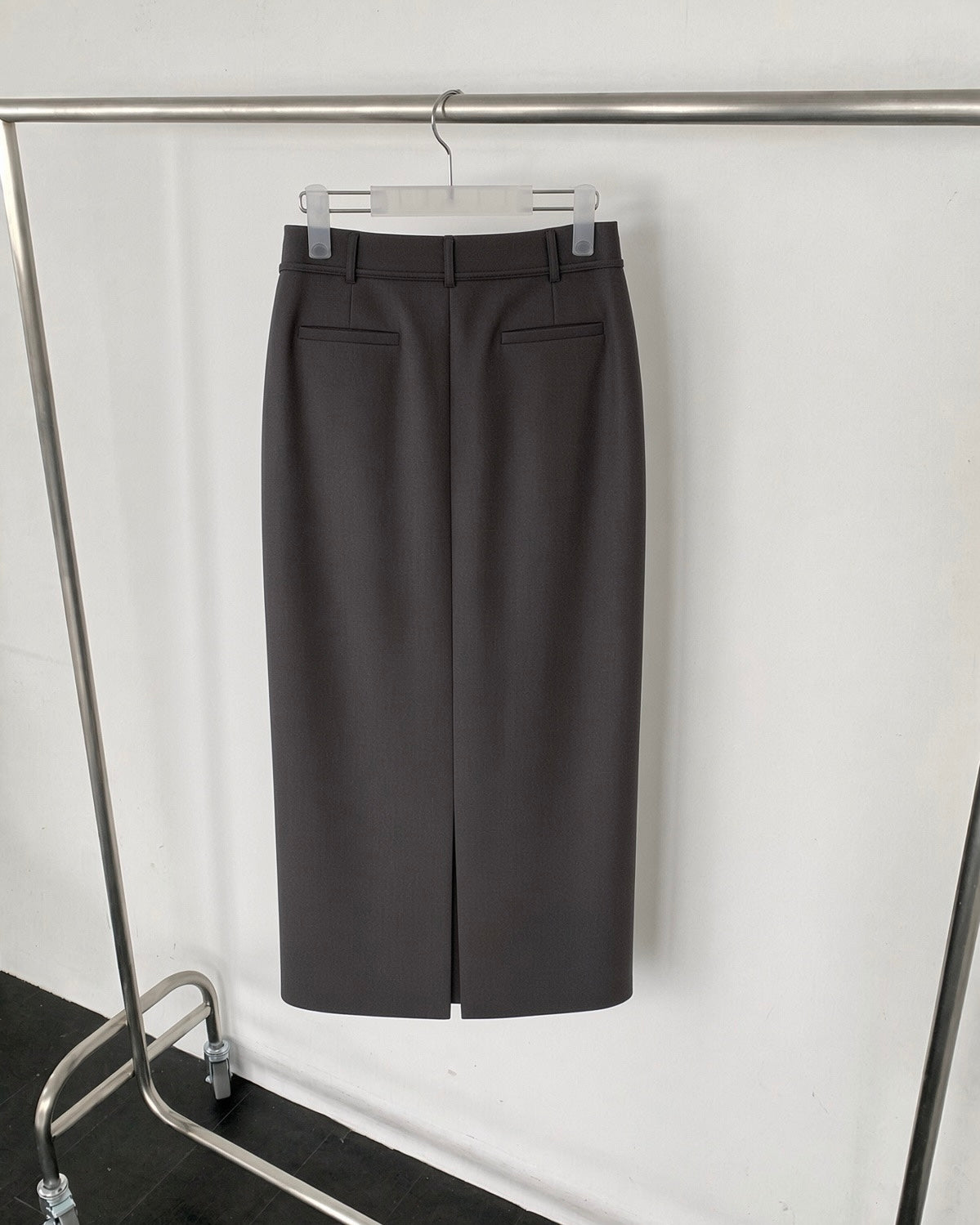 Low Rise Tailored Maxi Skirt