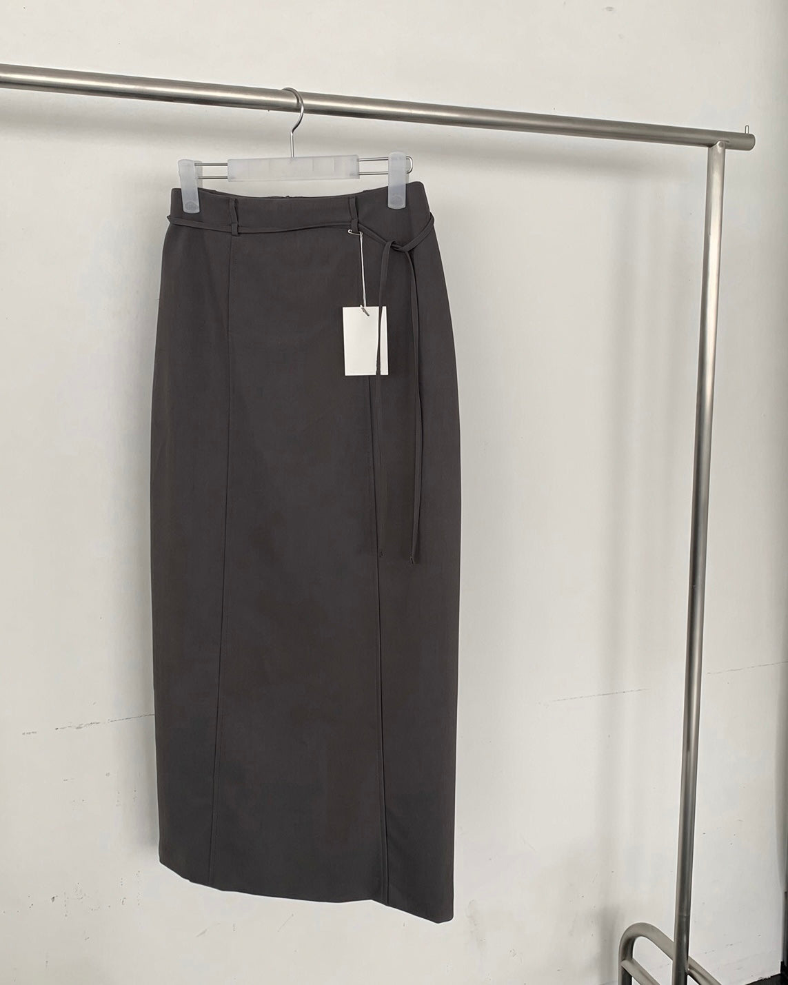 Low Rise Tailored Maxi Skirt