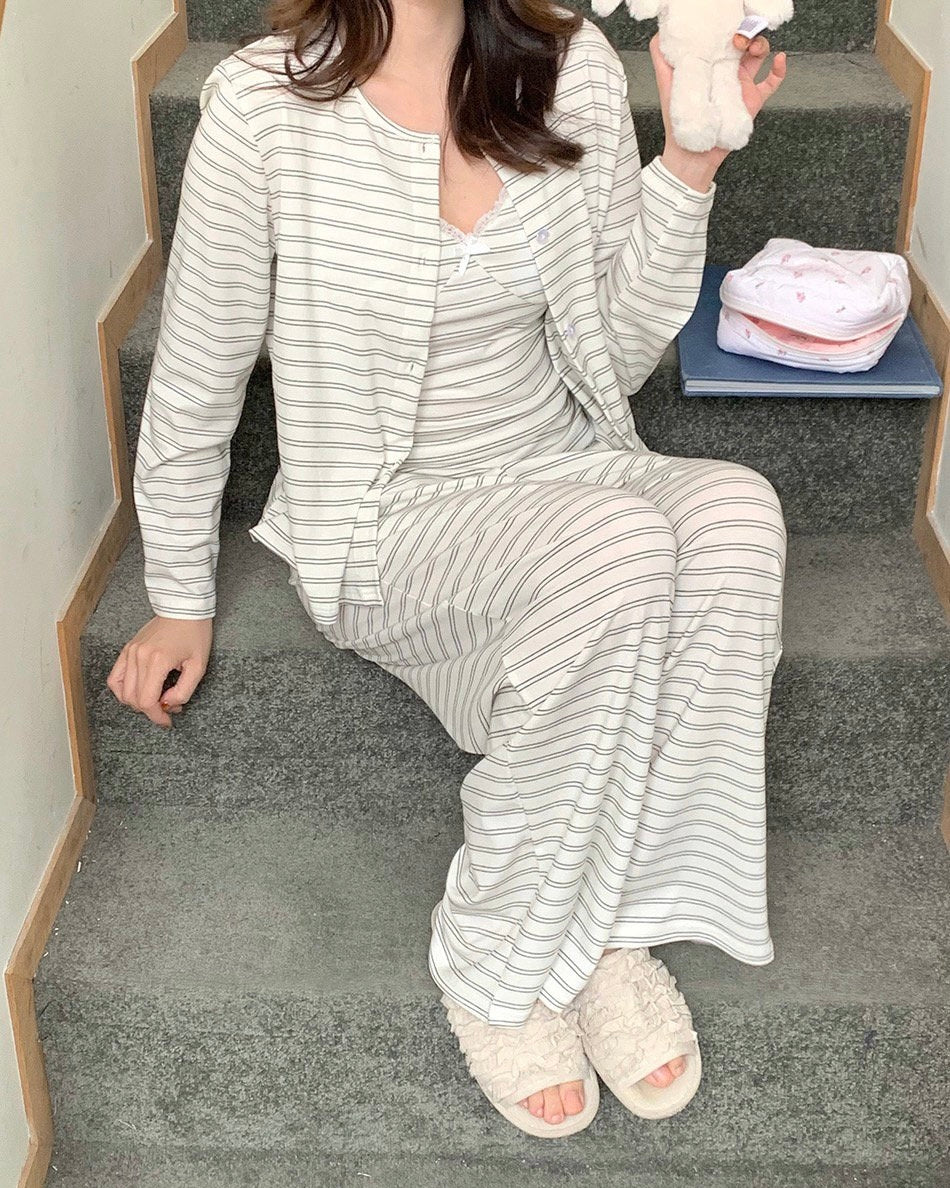 Soft Stripe 3-Piece Lounge Set