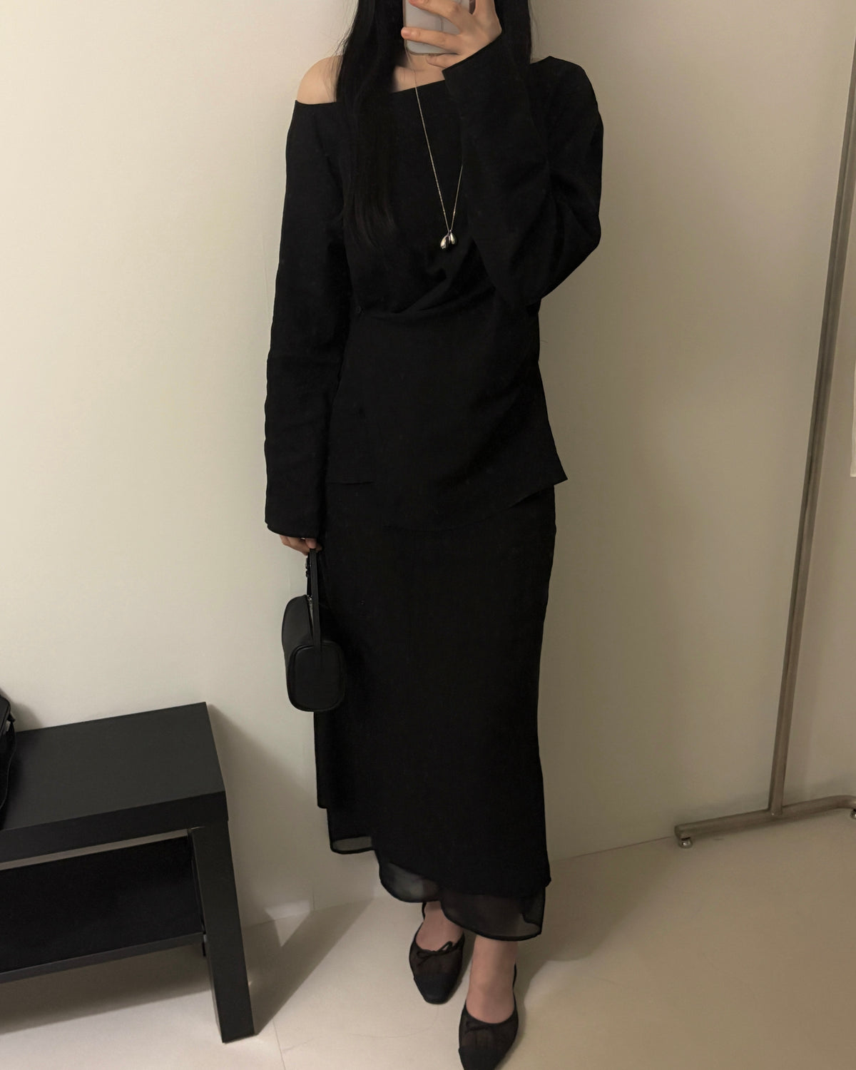 One-Shoulder Wrap Blouse