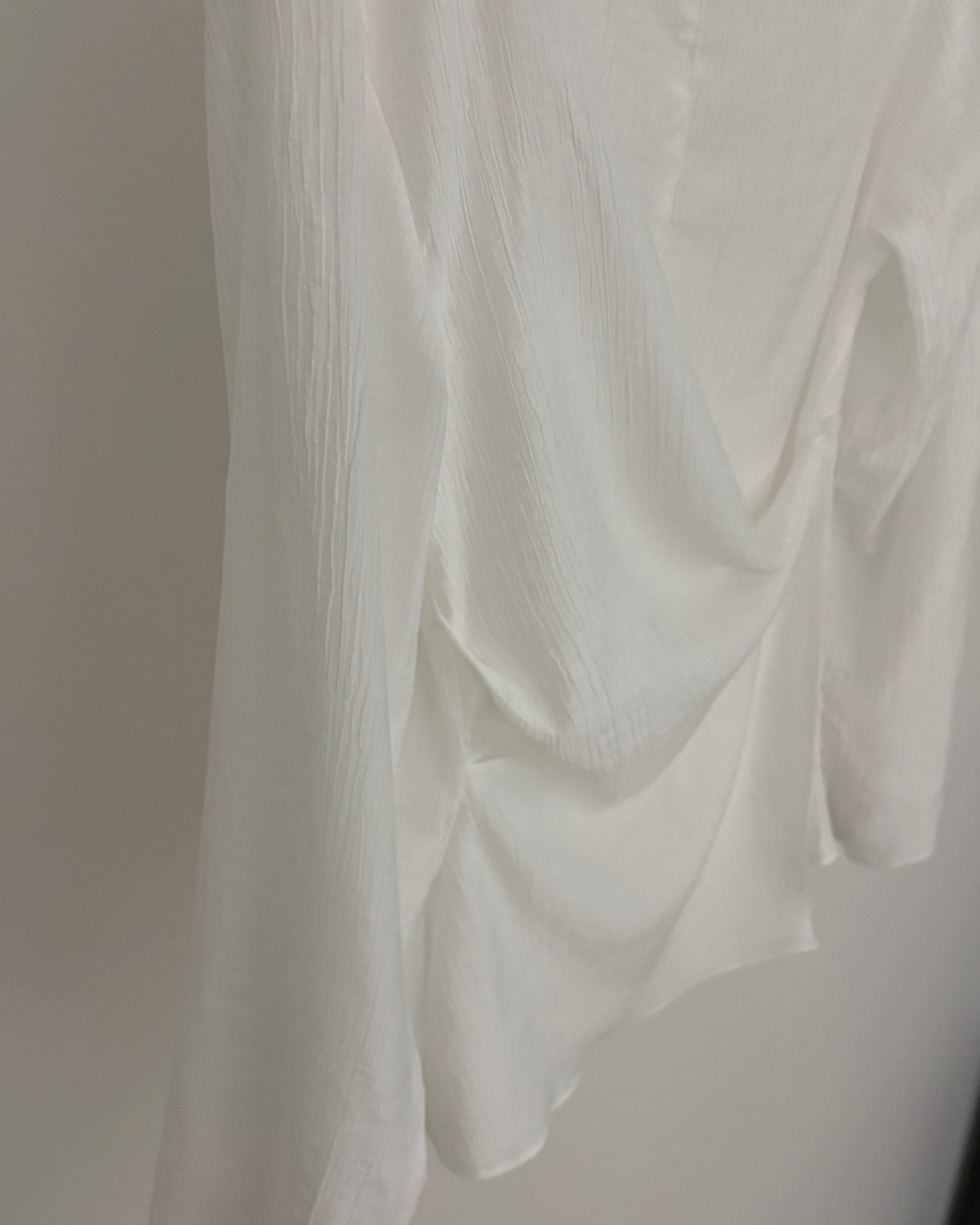 One-Shoulder Wrap Blouse