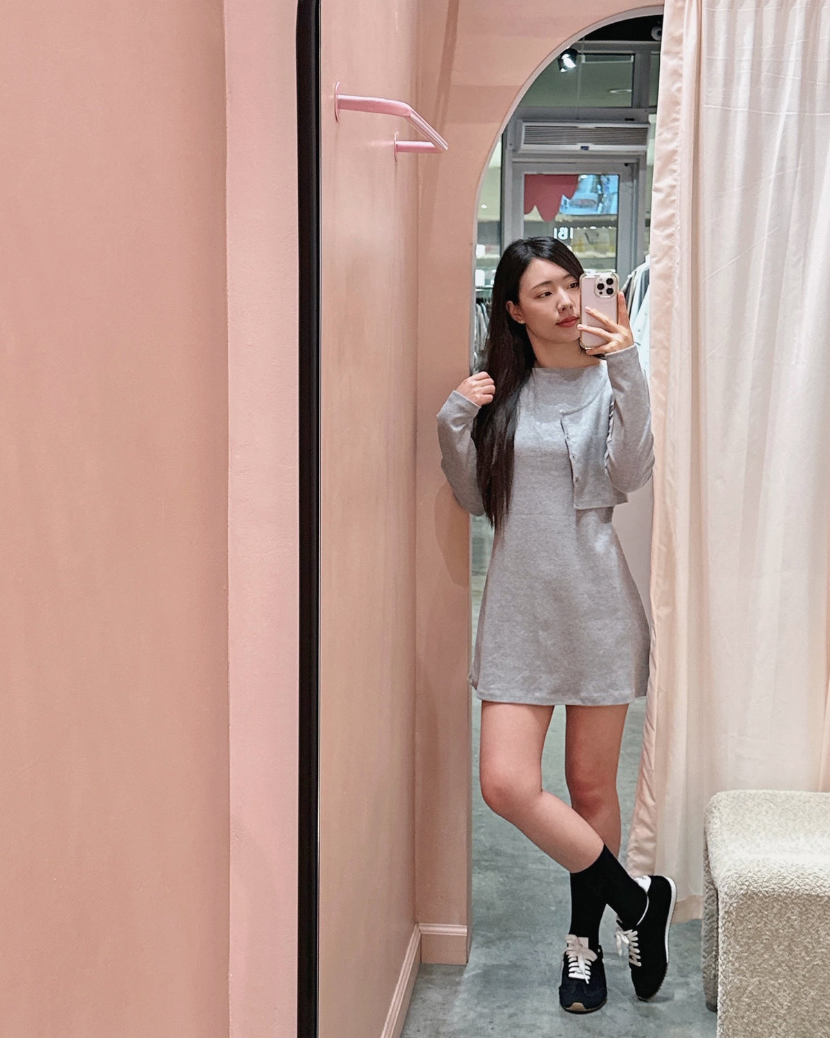 Boatneck Mini Dress Set