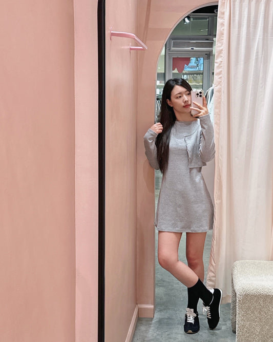 Boatneck Mini Dress Set