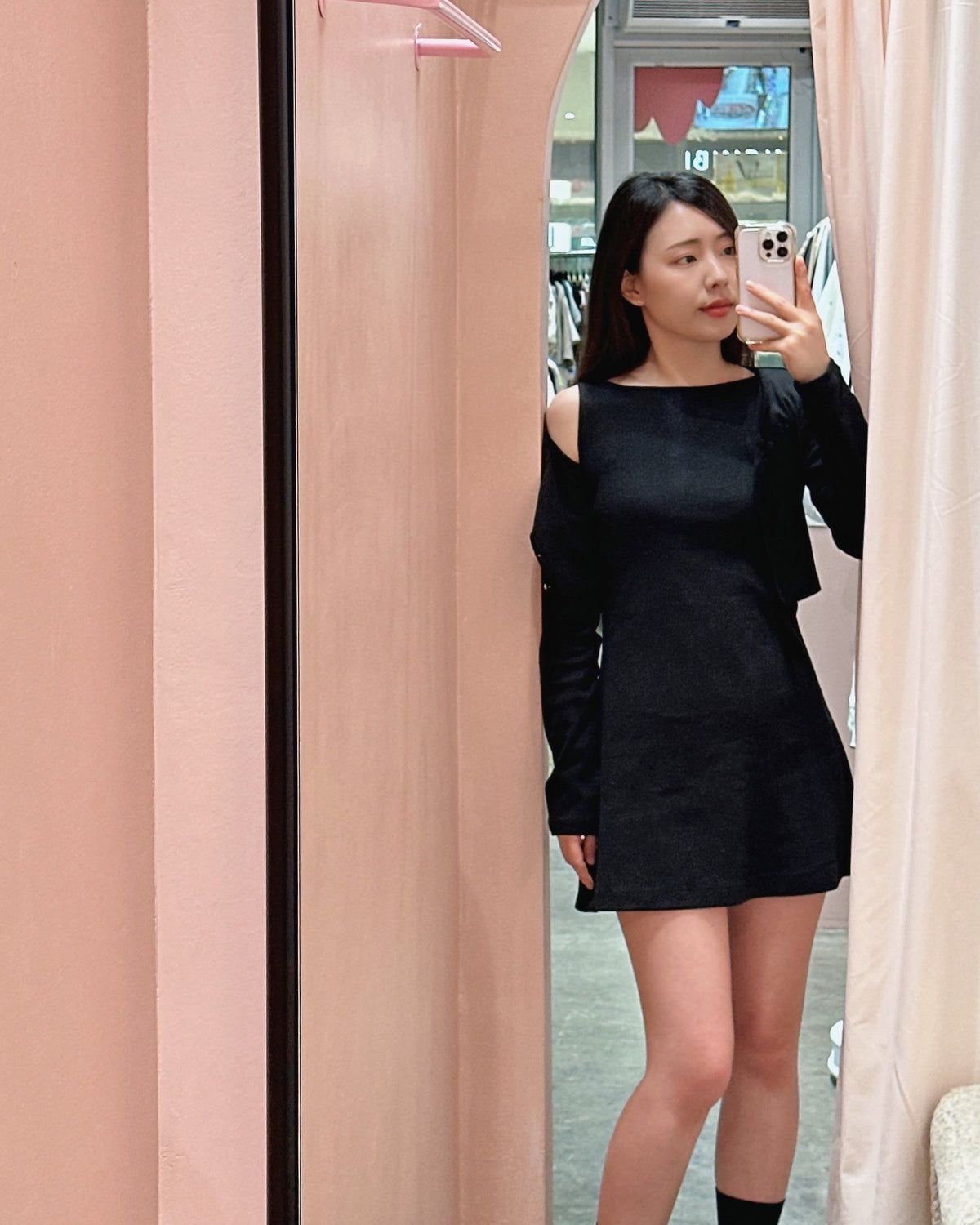 Boatneck Mini Dress Set