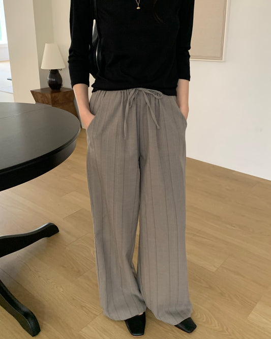 Pinstripe Banded Slacks