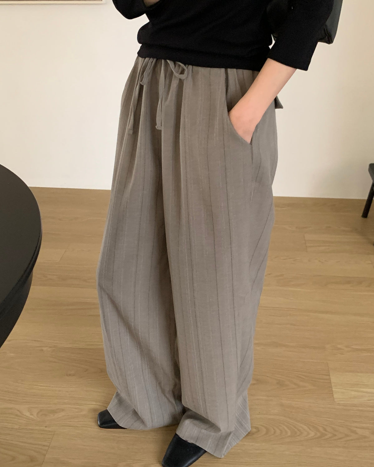 Pinstripe Banded Slacks