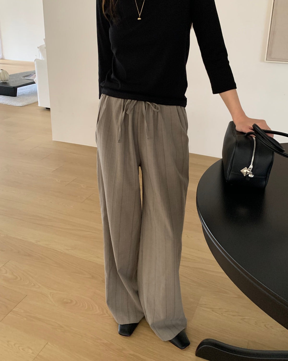Pinstripe Banded Slacks