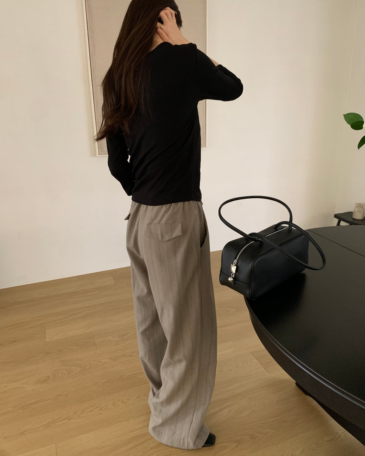 Pinstripe Banded Slacks