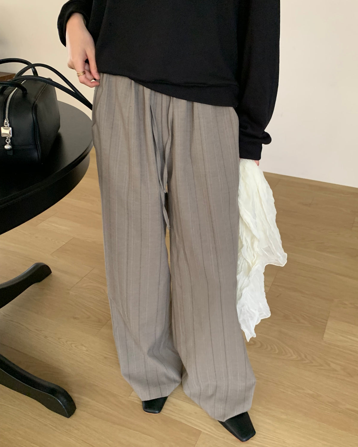 Pinstripe Banded Slacks