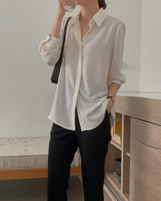 Fluid Collar Blouse