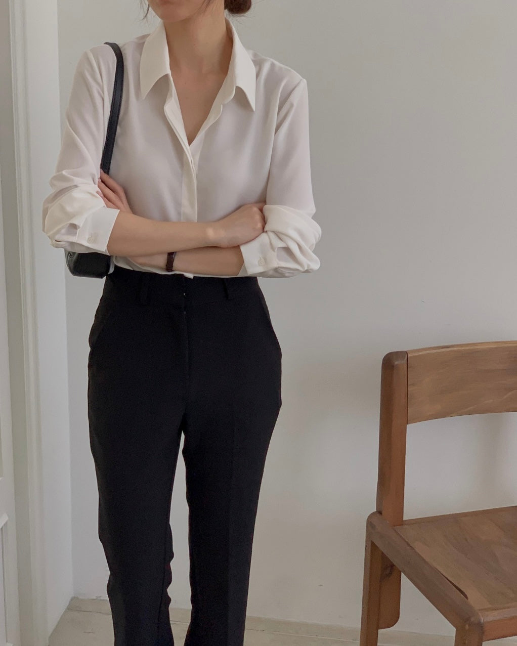 Fluid Collar Blouse