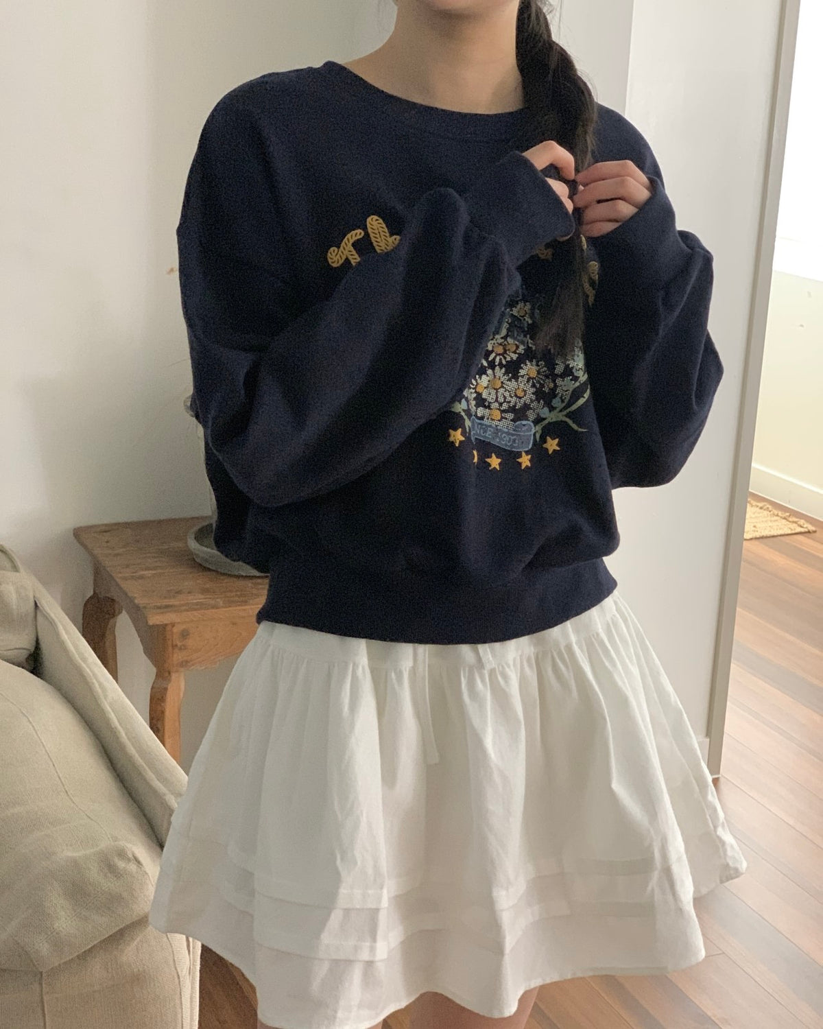 Daisy Crop Sweatshirt