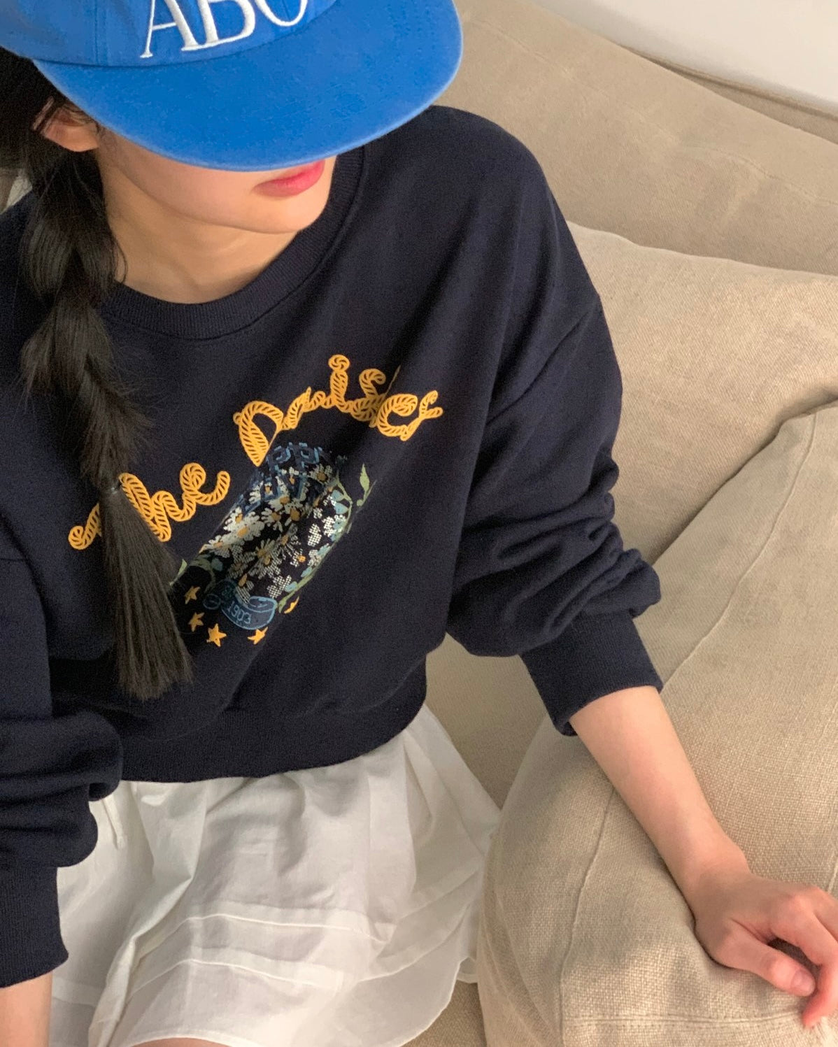 Daisy Crop Sweatshirt