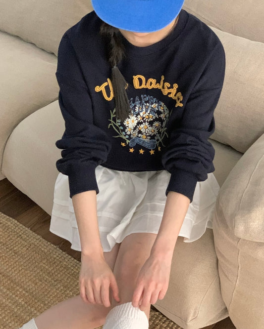 Daisy Crop Sweatshirt