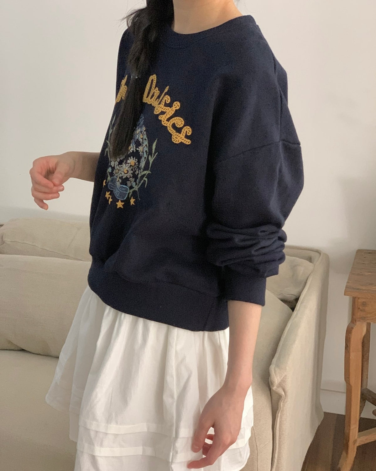 Daisy Crop Sweatshirt
