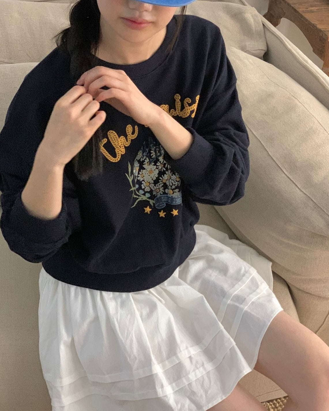 Daisy Crop Sweatshirt
