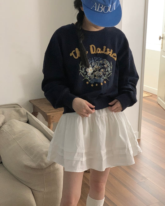 Daisy Crop Sweatshirt