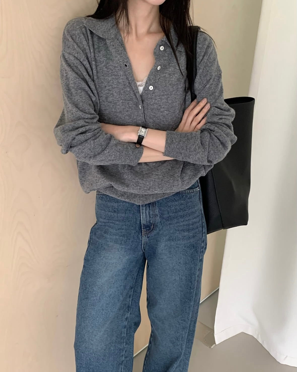 Relaxed Polo Knit