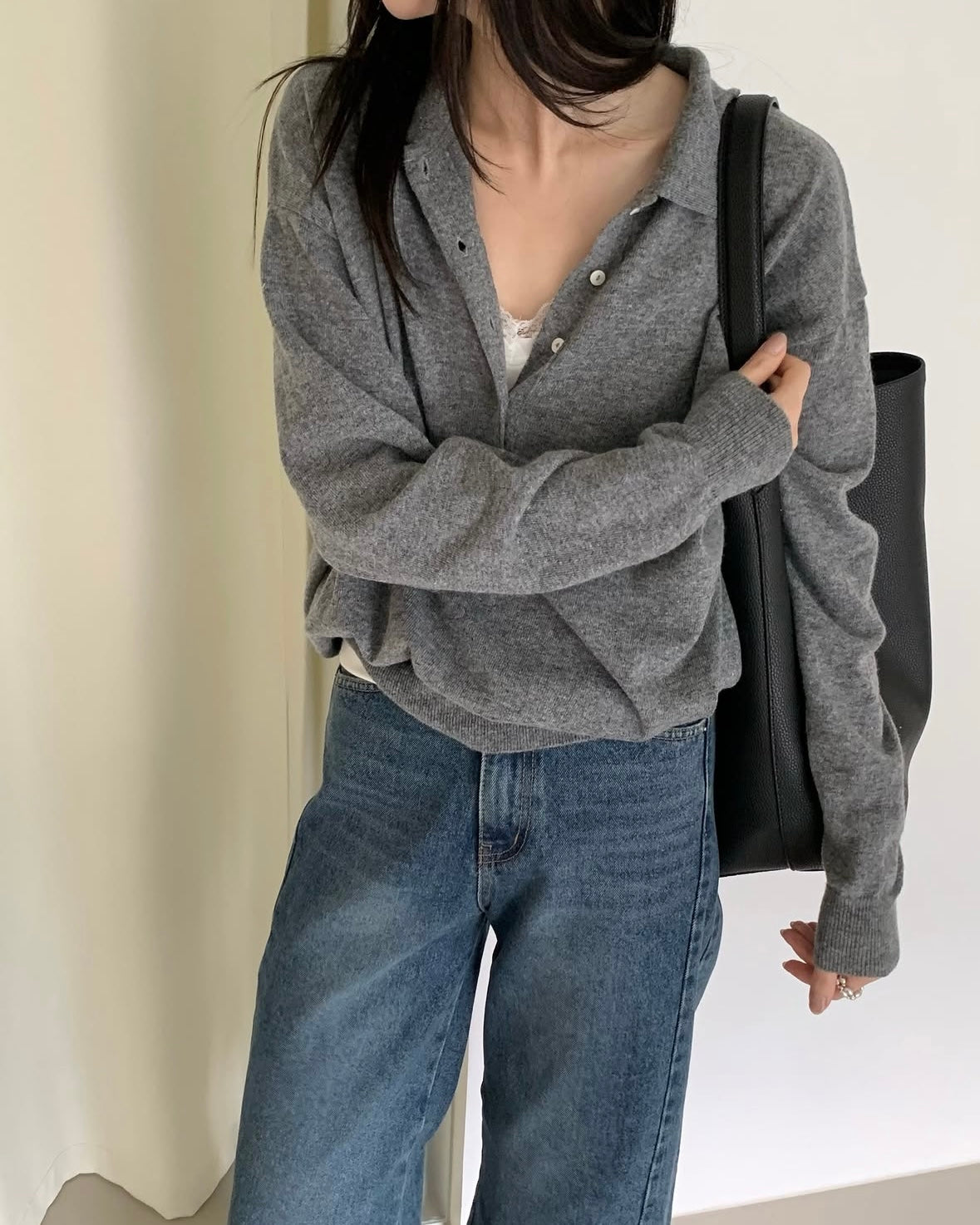 Relaxed Polo Knit
