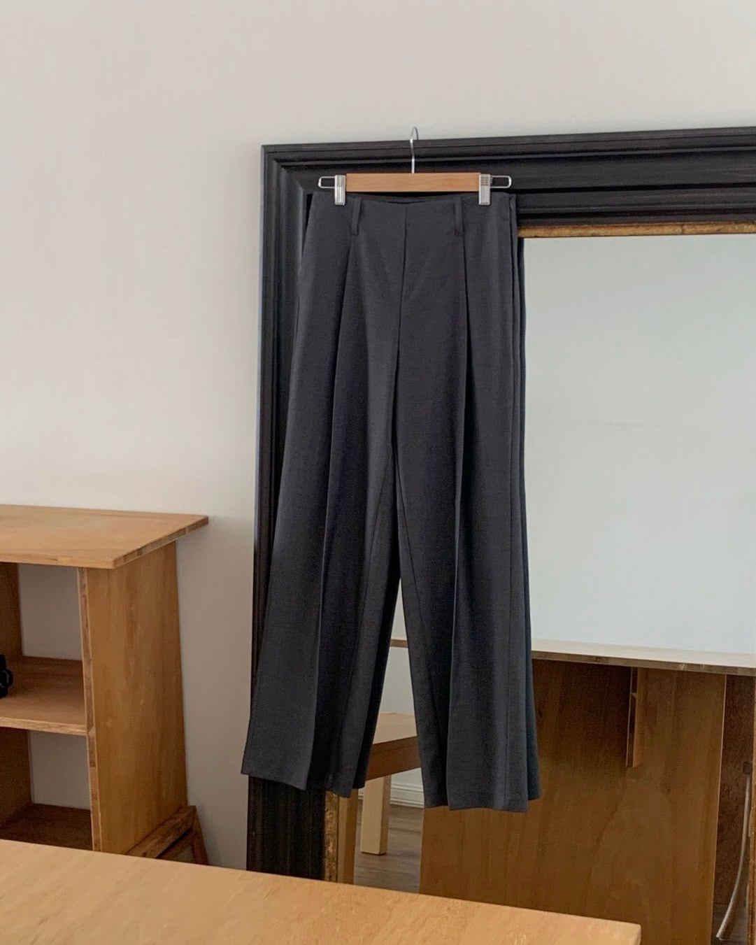 Pleated Wide-Leg Trousers
