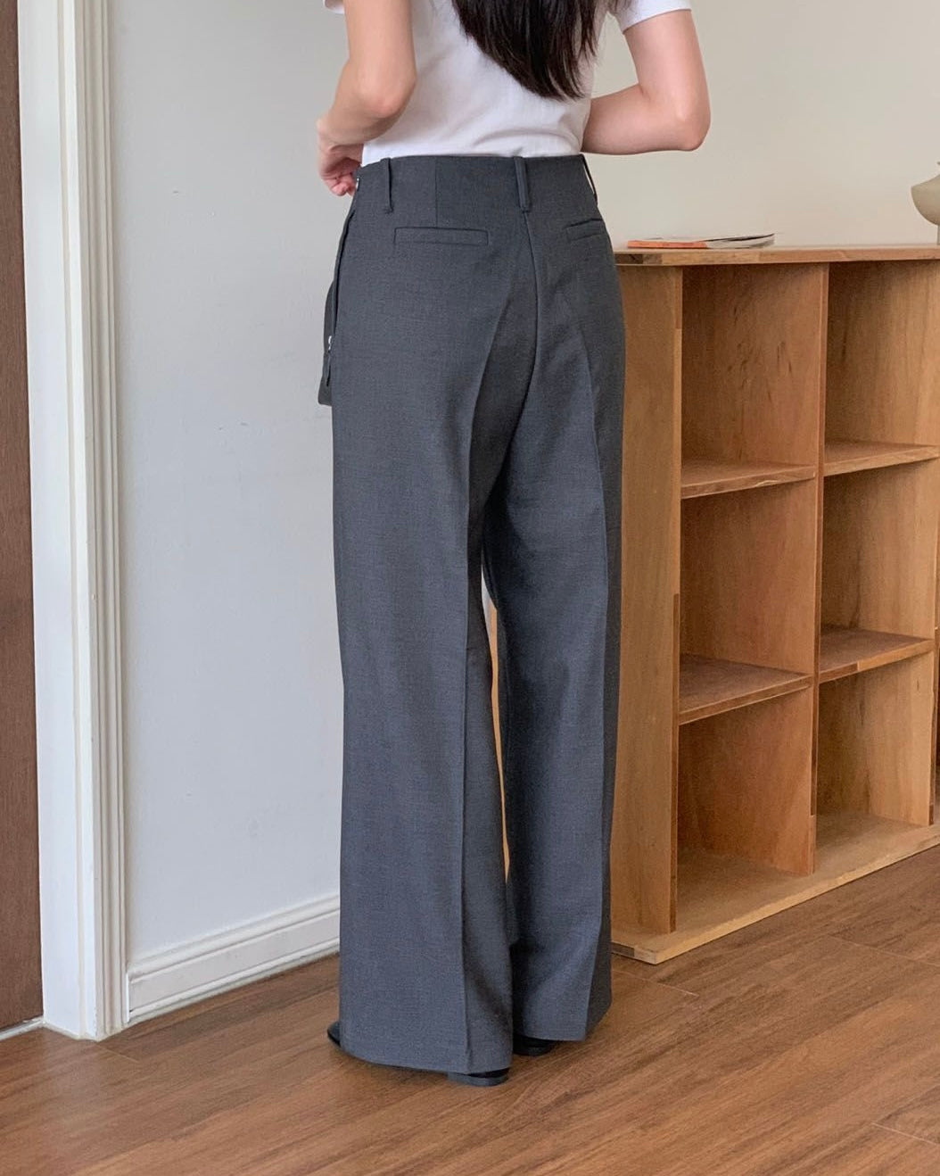 Pleated Wide-Leg Trousers