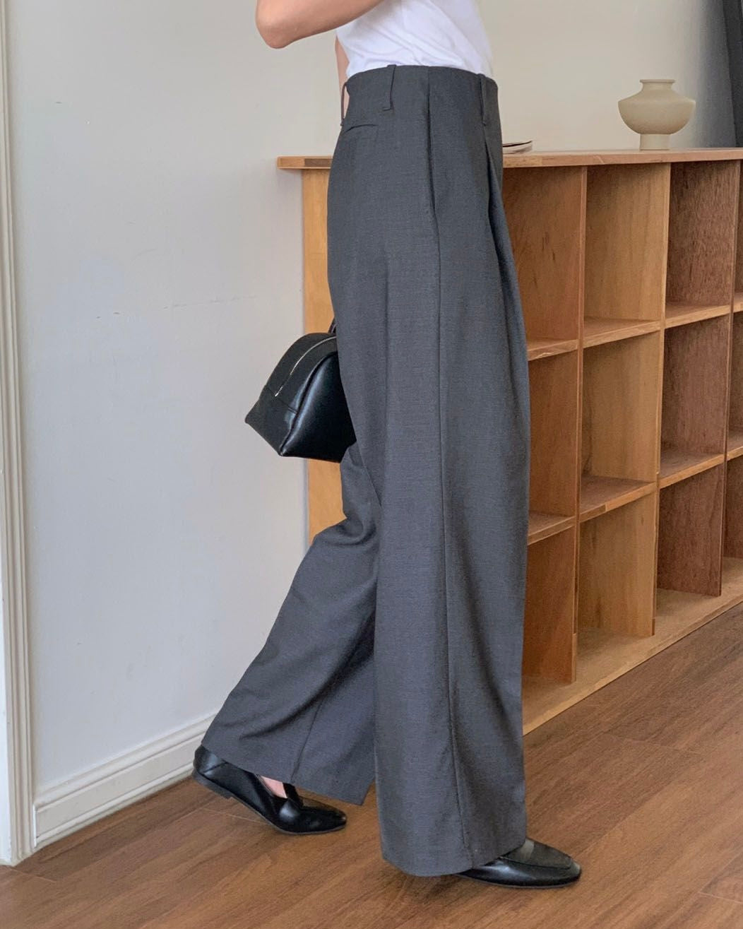 Pleated Wide-Leg Trousers
