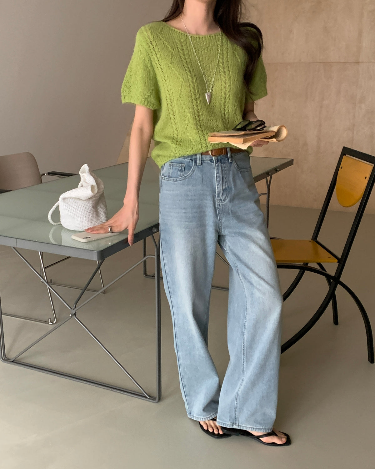 Light Wash Wide Jeans