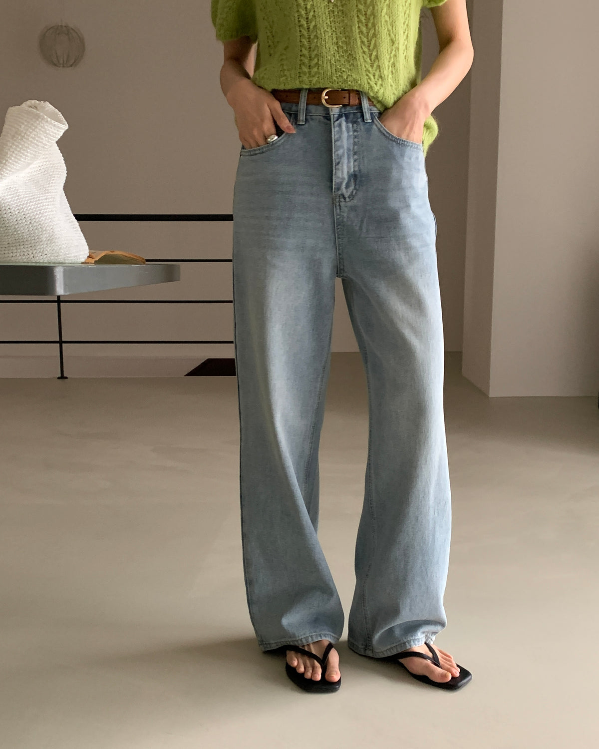 Light Wash Wide Jeans
