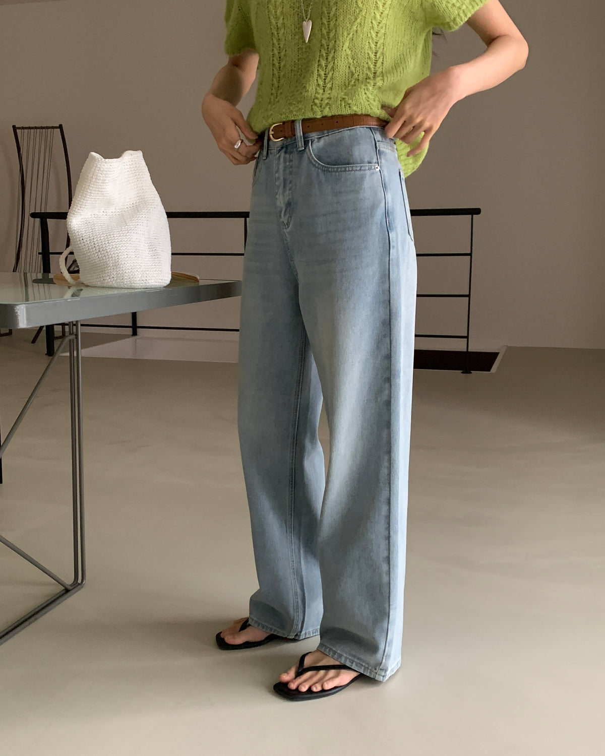 Light Wash Wide Jeans