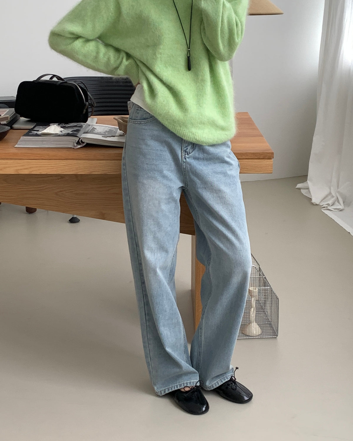 Light Wash Wide Jeans