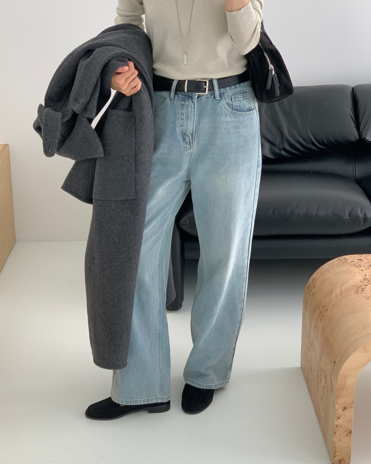 Light Wash Wide Jeans