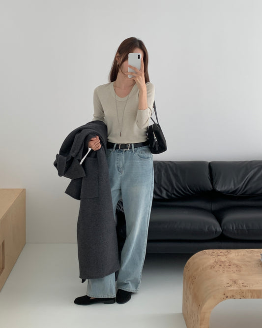Light Wash Wide Jeans