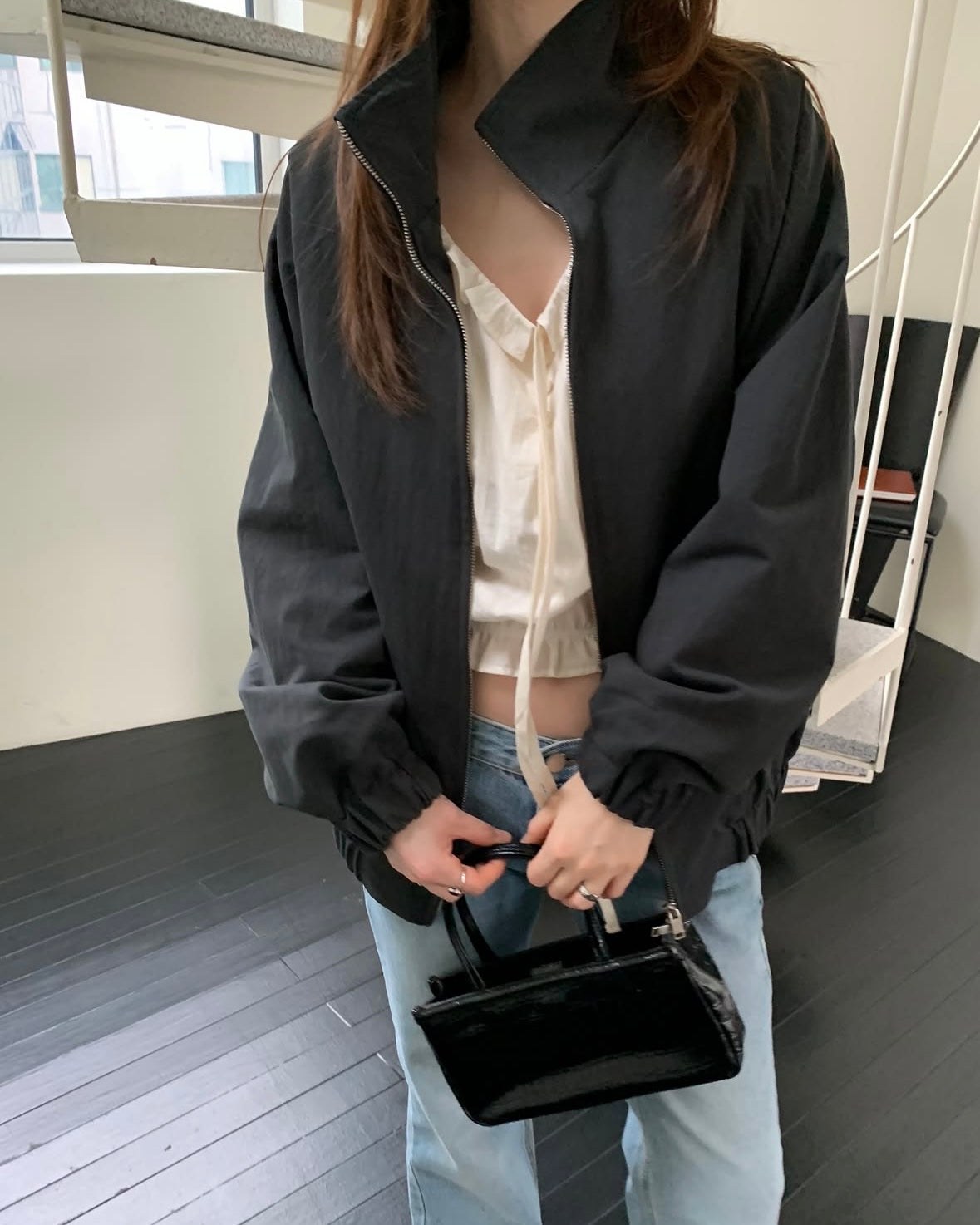 Relaxed Bomber Jacket