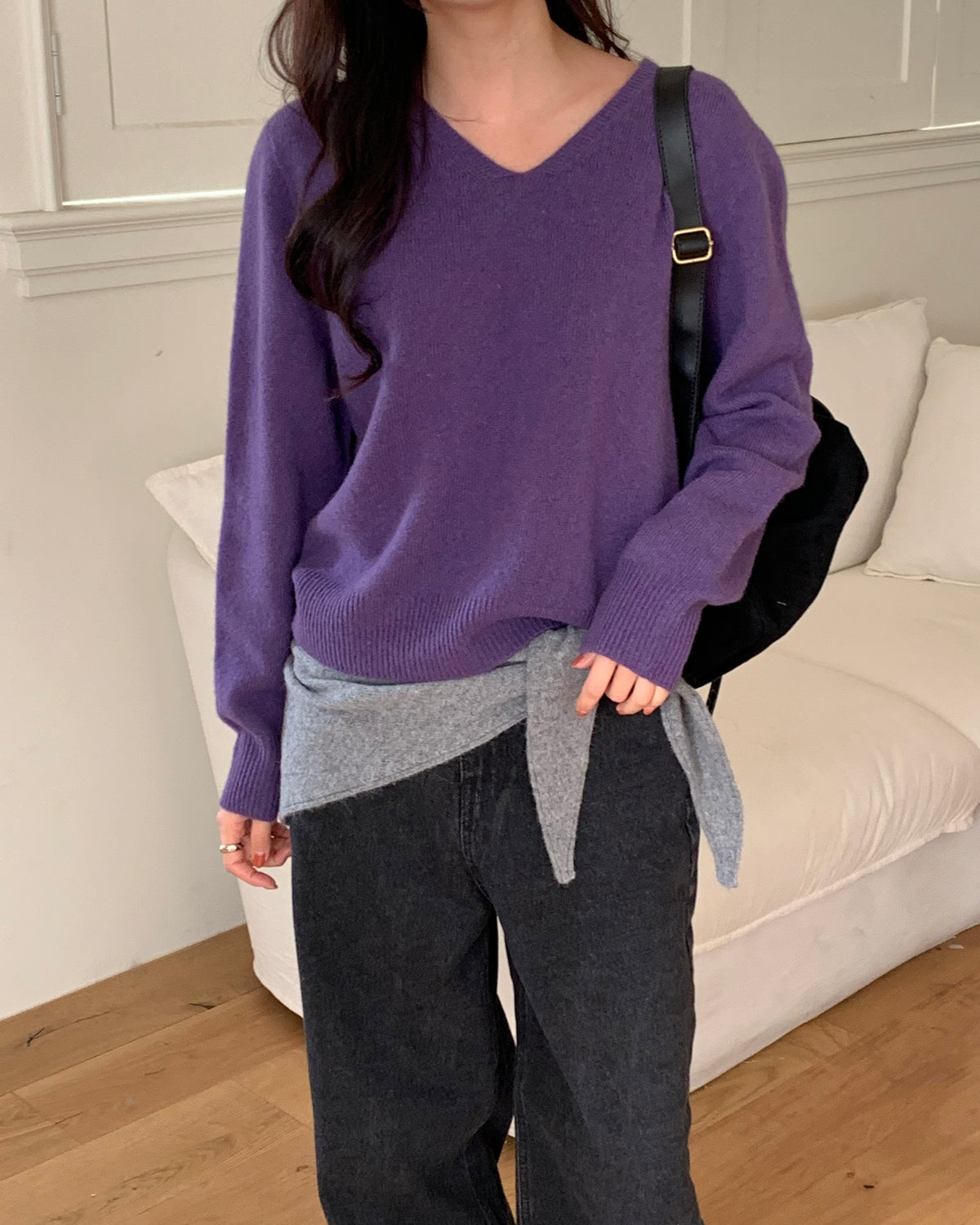 100% Wool V-Neck Sweater