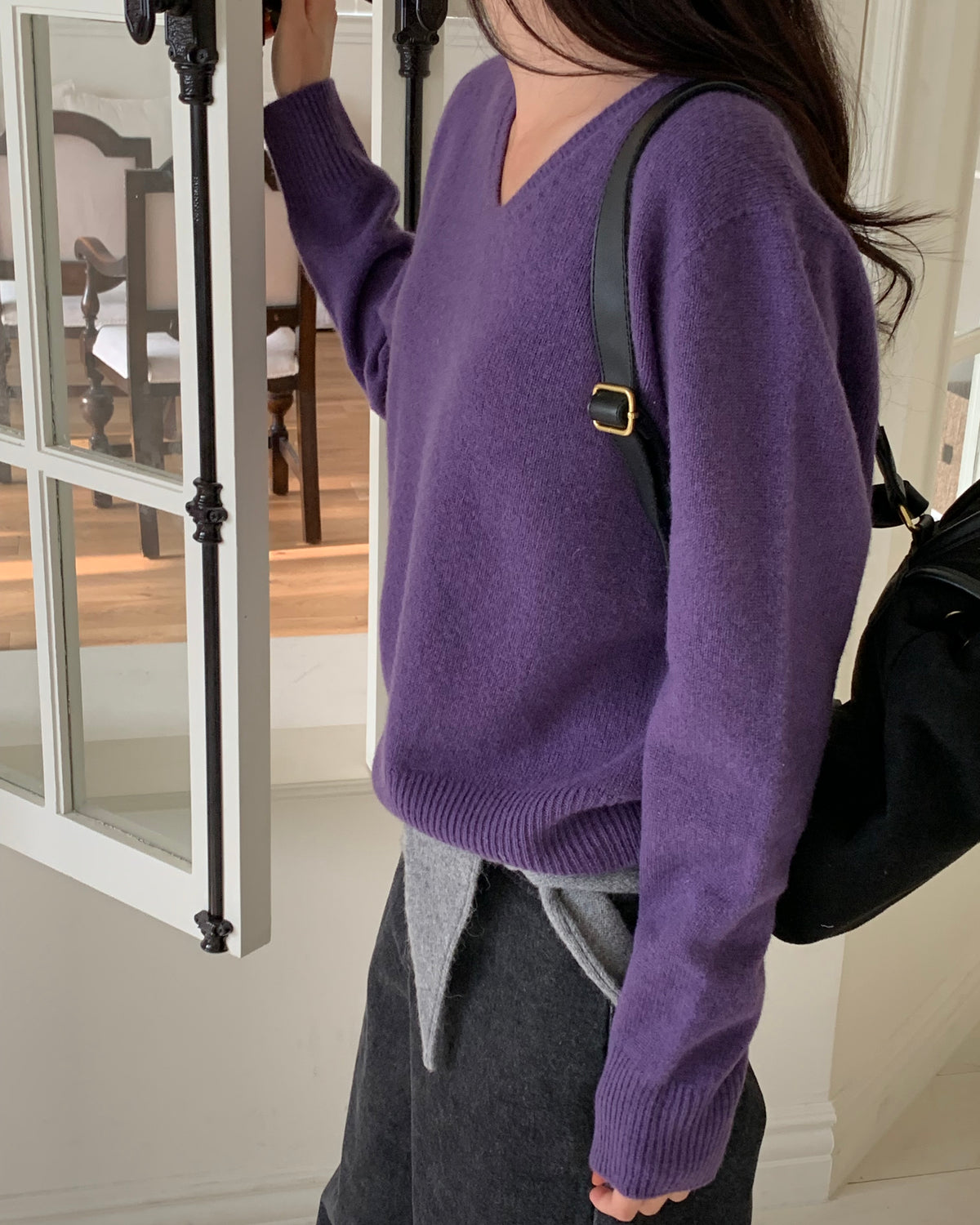 100% Wool V-Neck Sweater