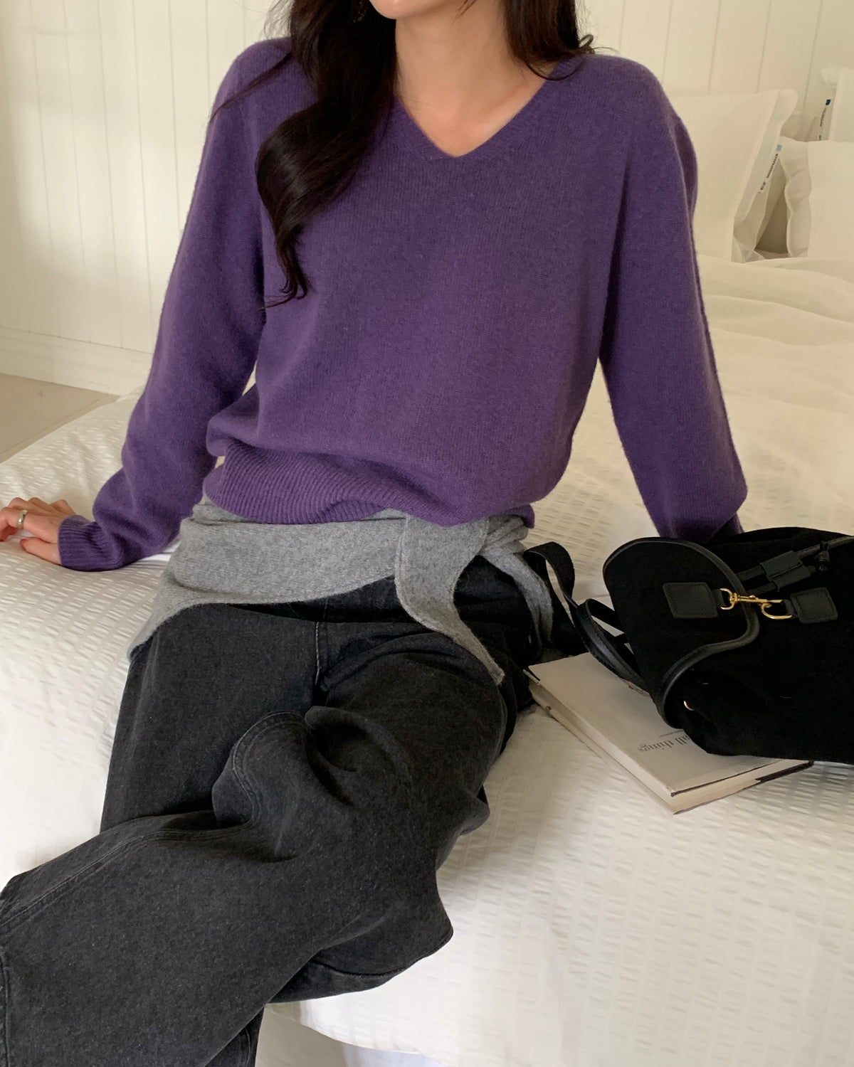 100% Wool V-Neck Sweater