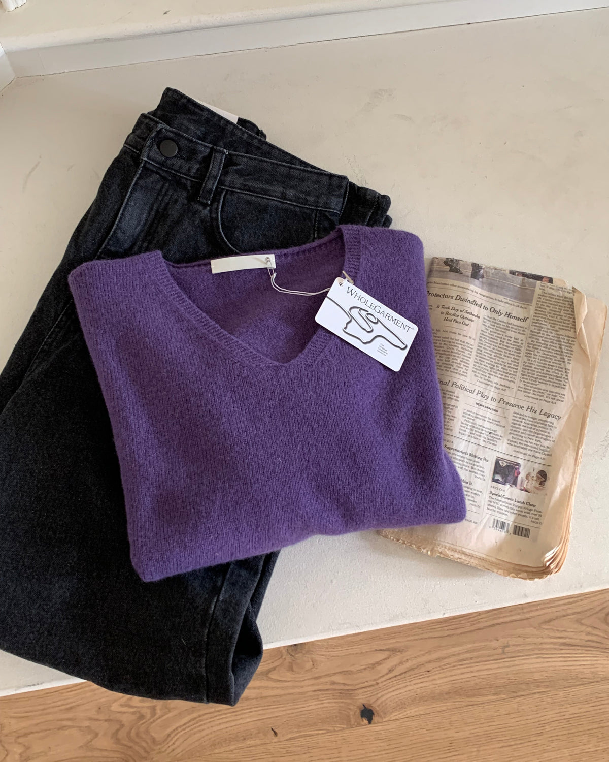 100% Wool V-Neck Sweater