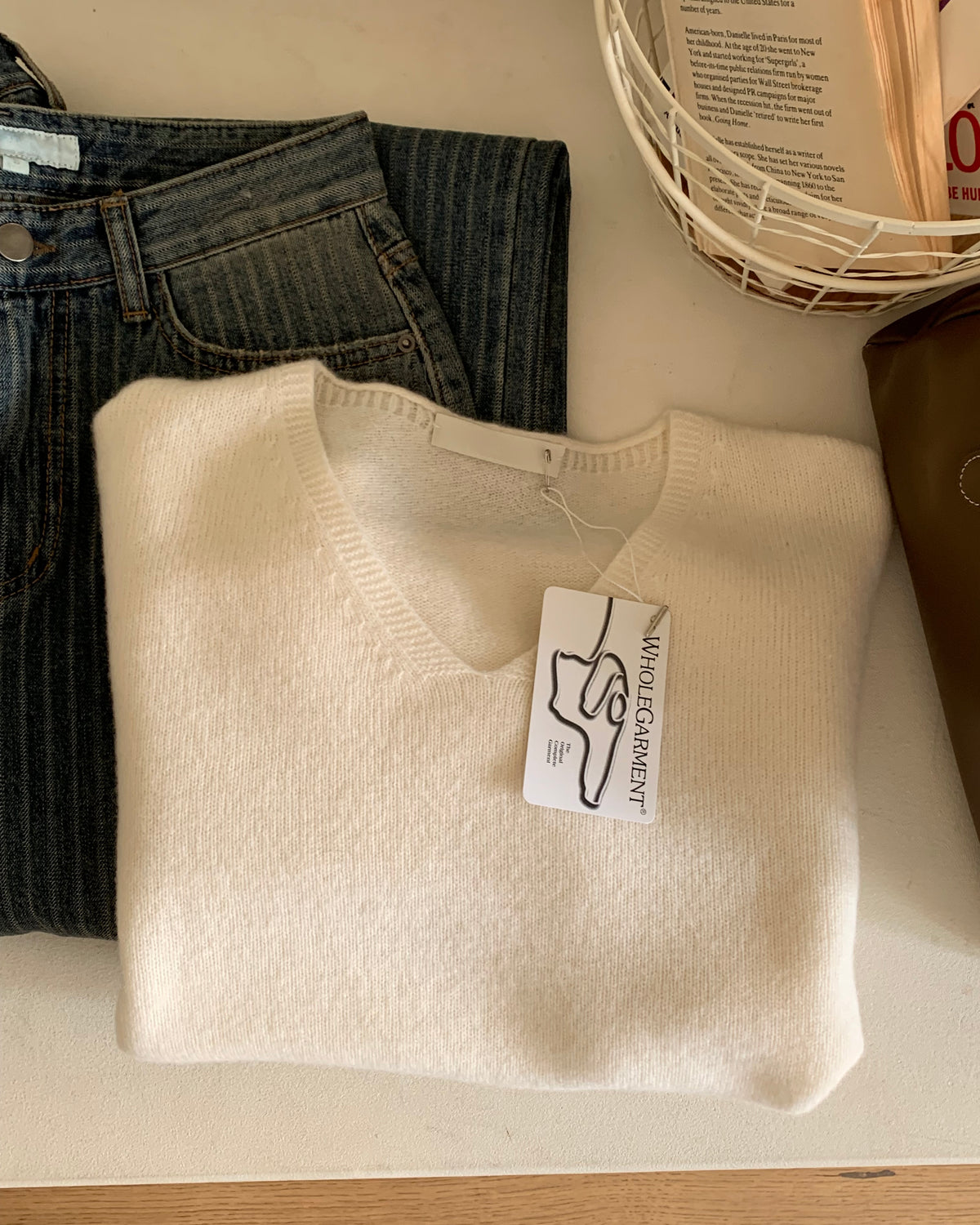 100% Wool V-Neck Sweater