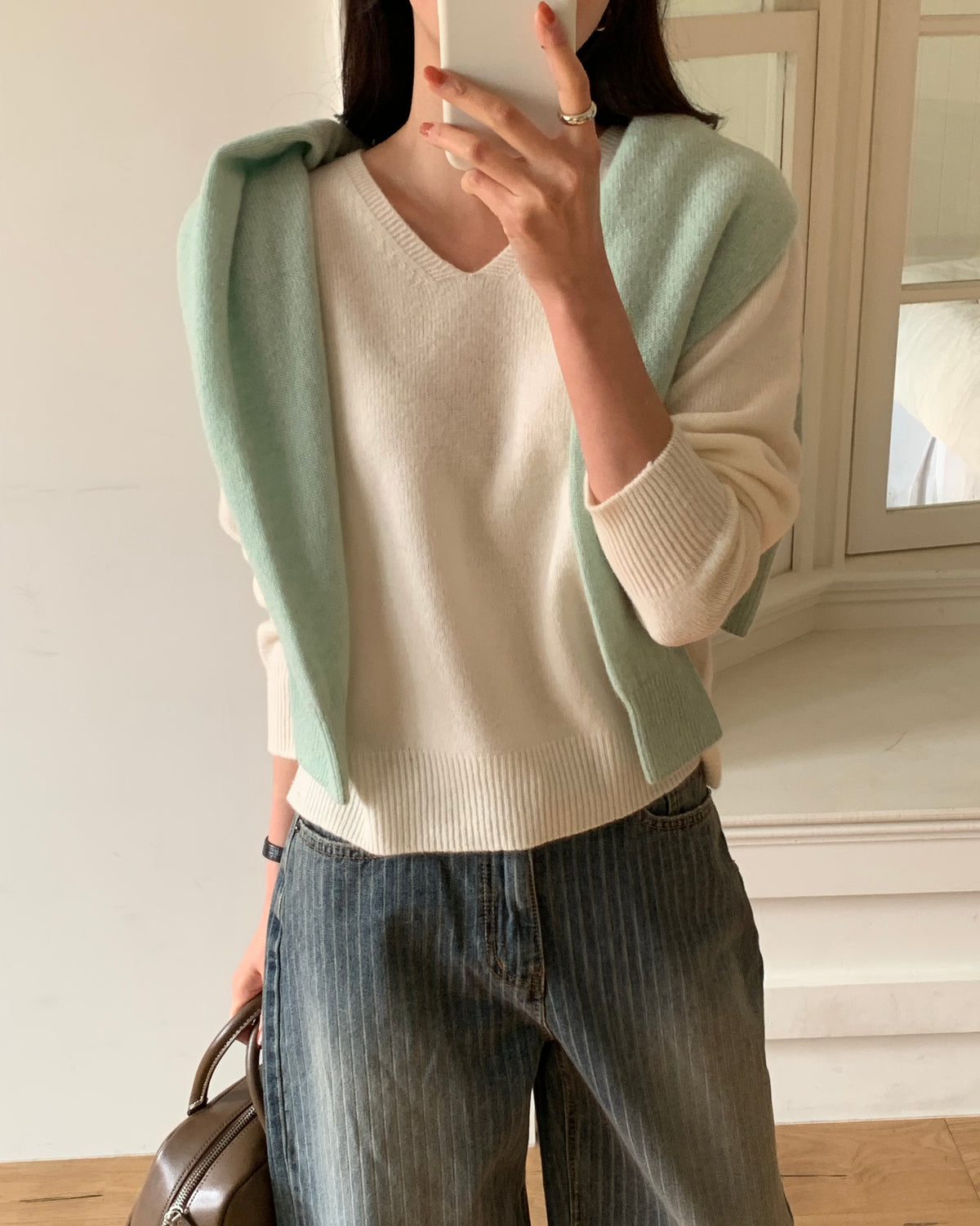 100% Wool V-Neck Sweater