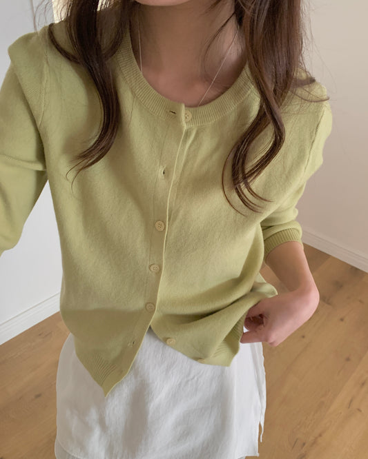 Soft Crewneck Cardigan