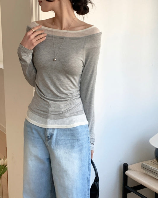 Boat Neck Layer Top