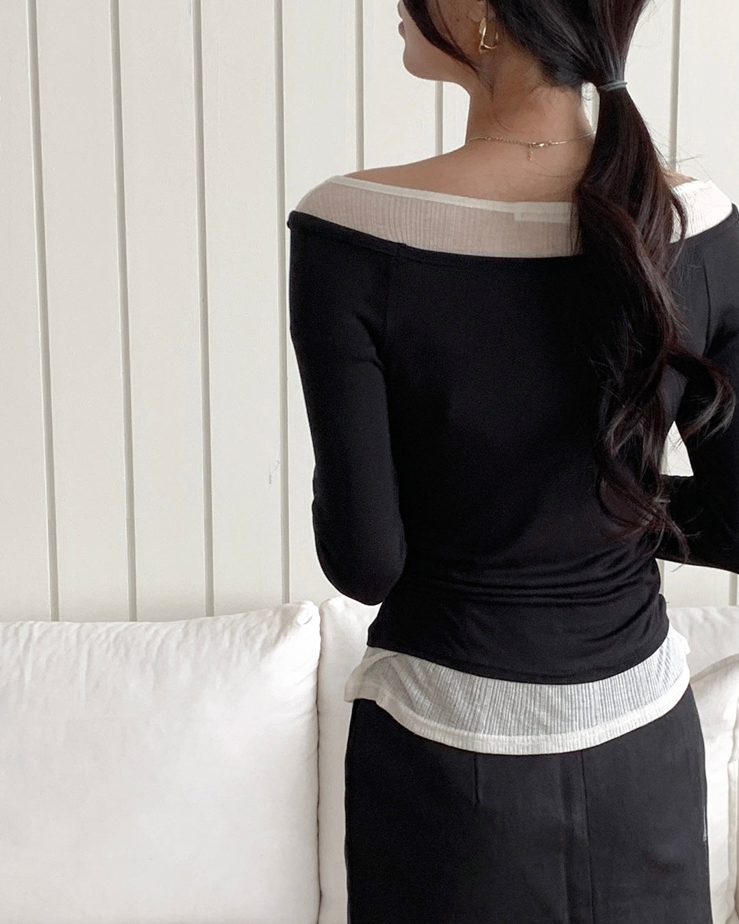 Boat Neck Layer Top