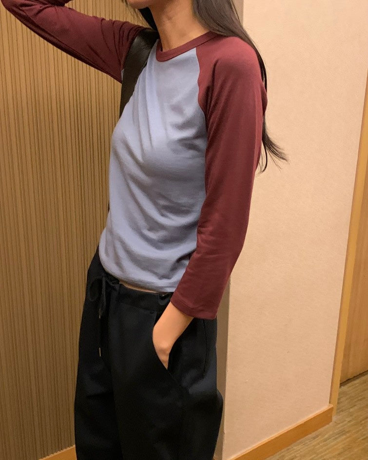 Contrast Sleeve Raglan Tee
