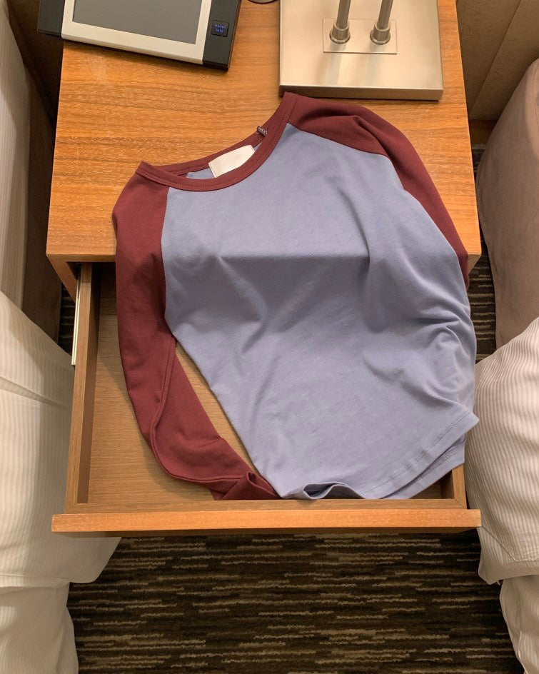 Contrast Sleeve Raglan Tee