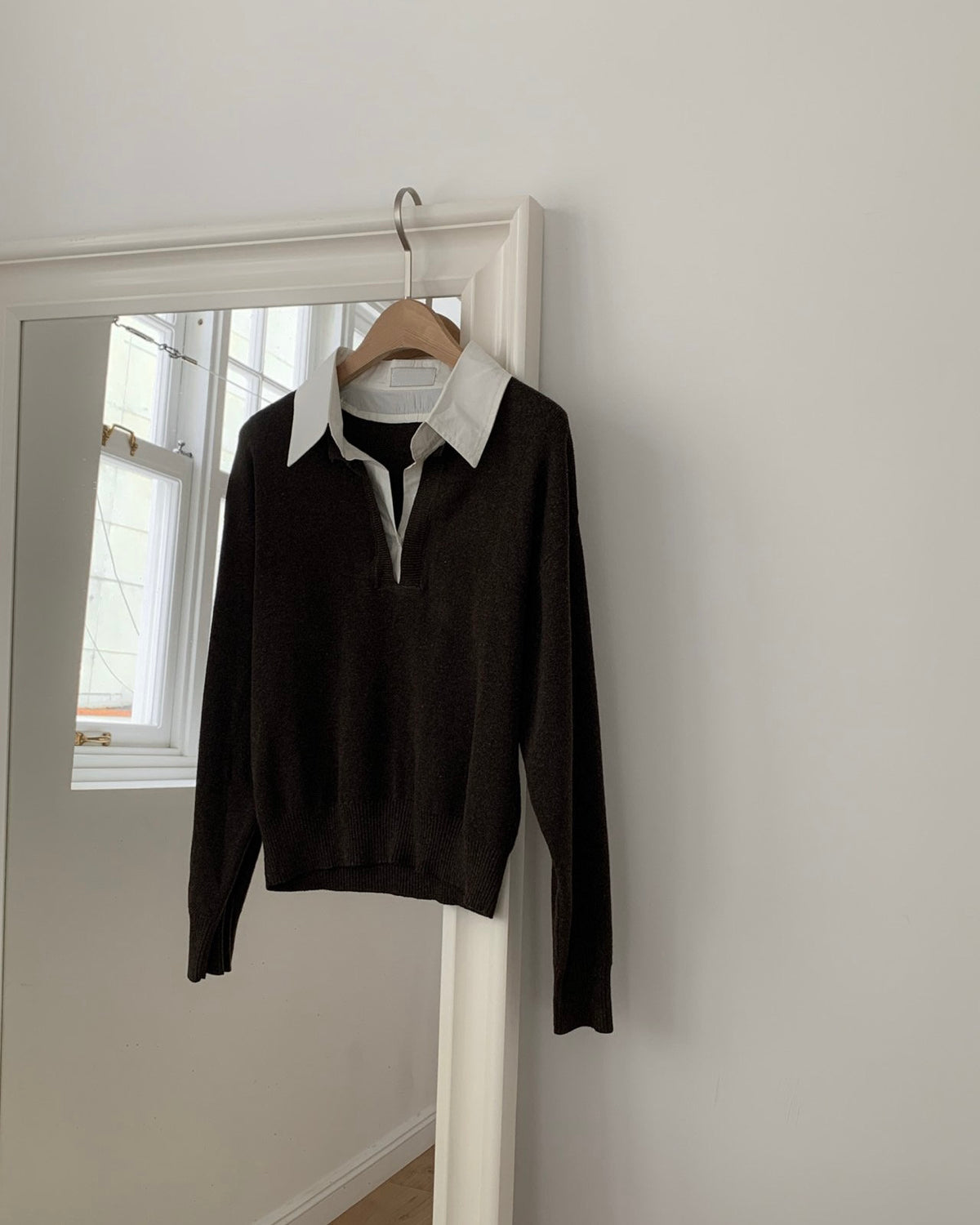 Shirt Collar Wool Knit