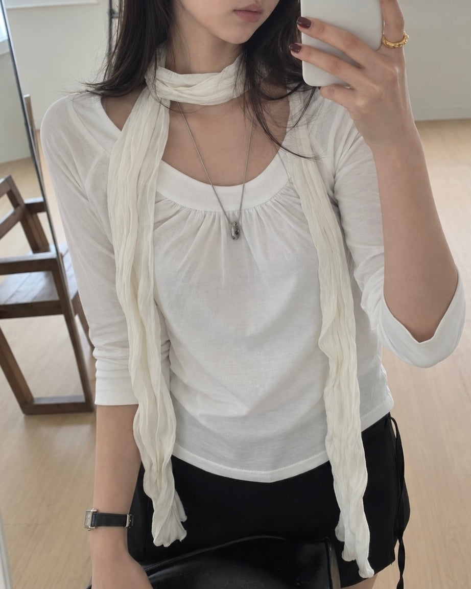 Soft Scoop Gathered Top
