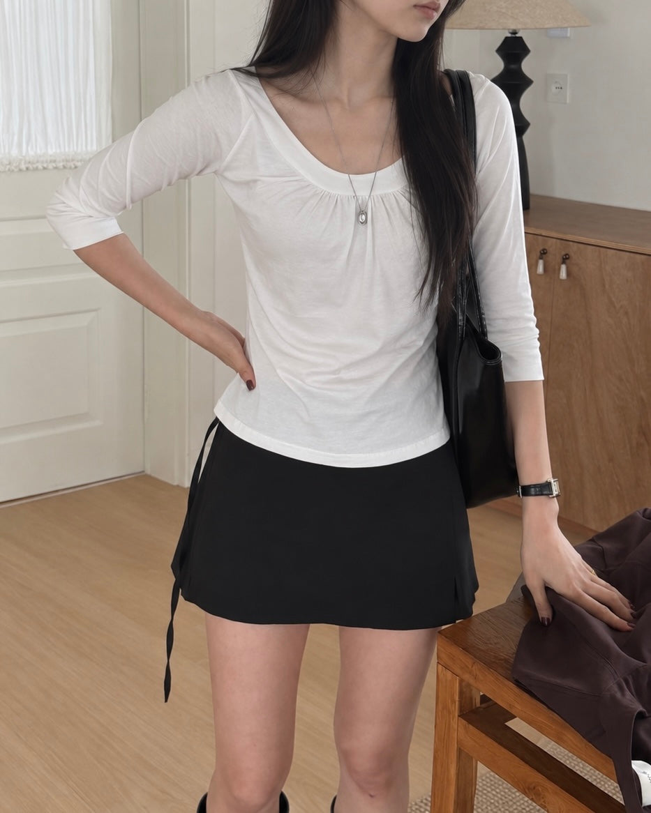 Soft Scoop Gathered Top