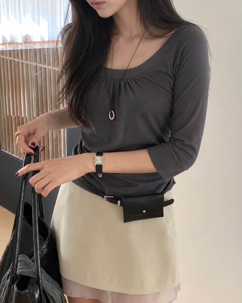 Soft Scoop Gathered Top
