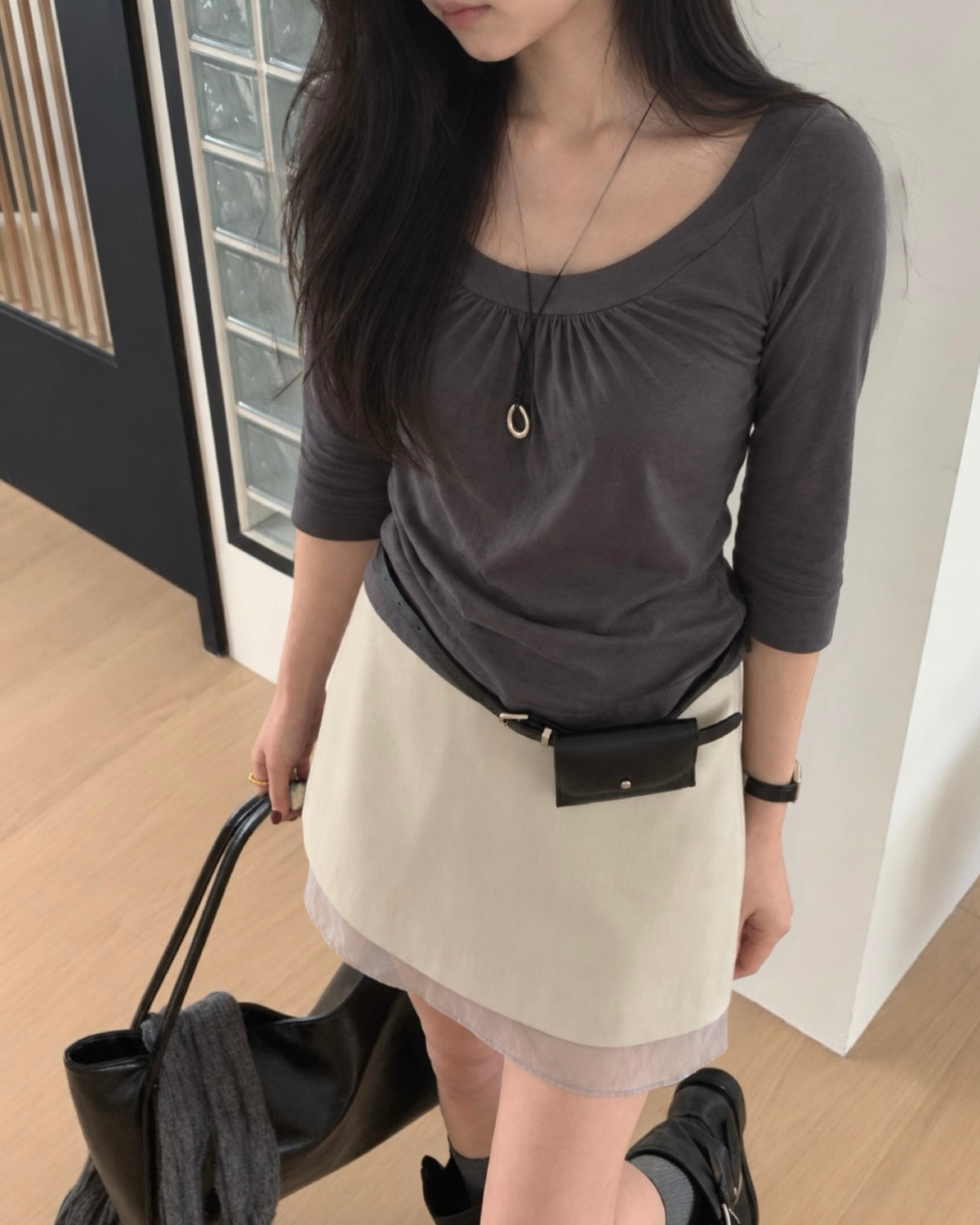 Soft Scoop Gathered Top