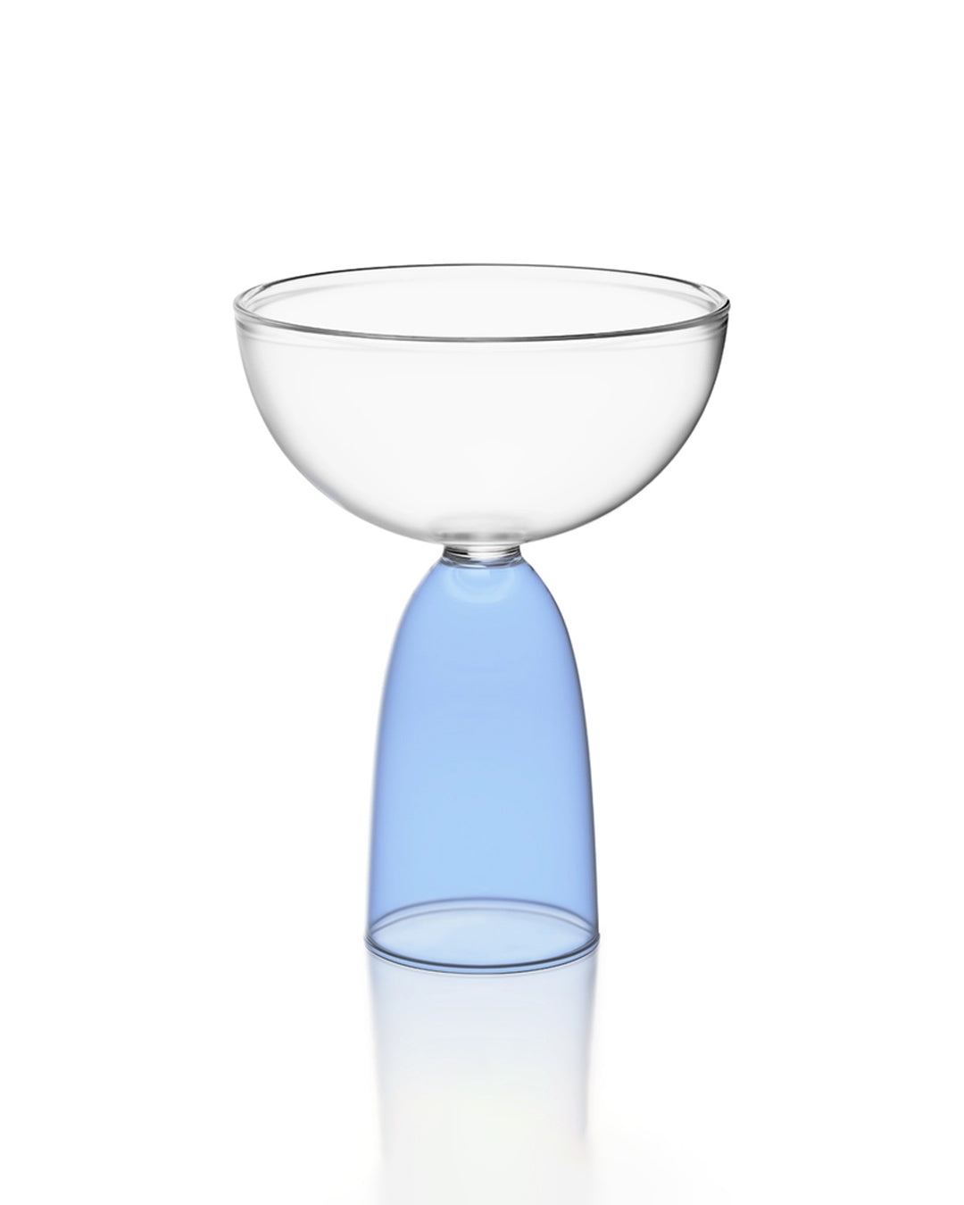 Mamo Coupe Glass - Clear + Light blue
